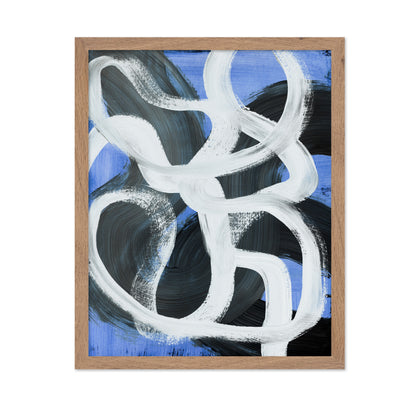 Blue Brush Abstract