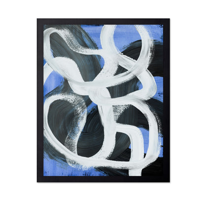 Blue Brush Abstract