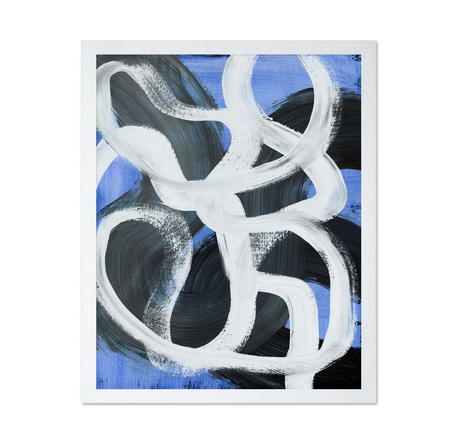 Blue Brush Abstract