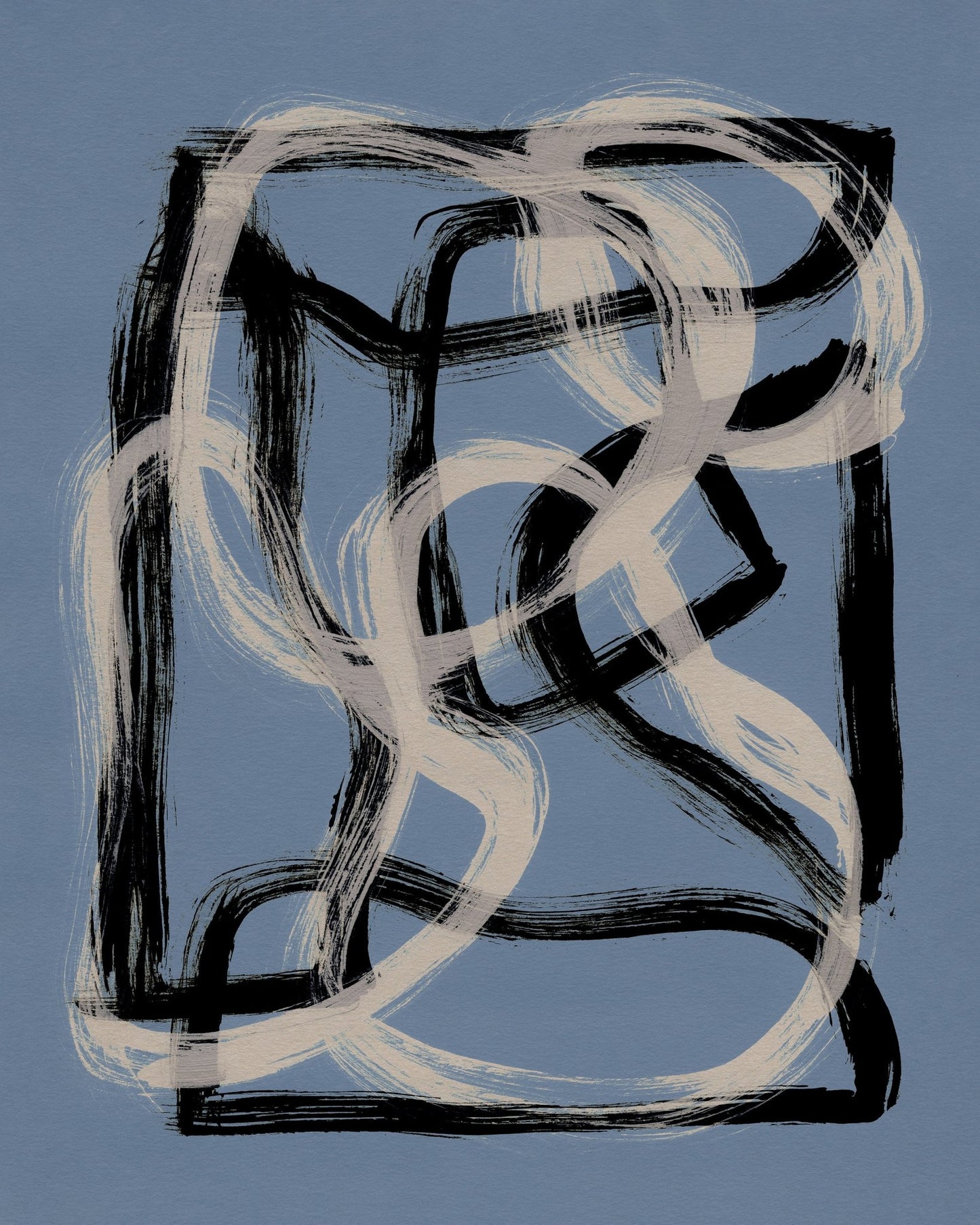 Black White Brush Shapes