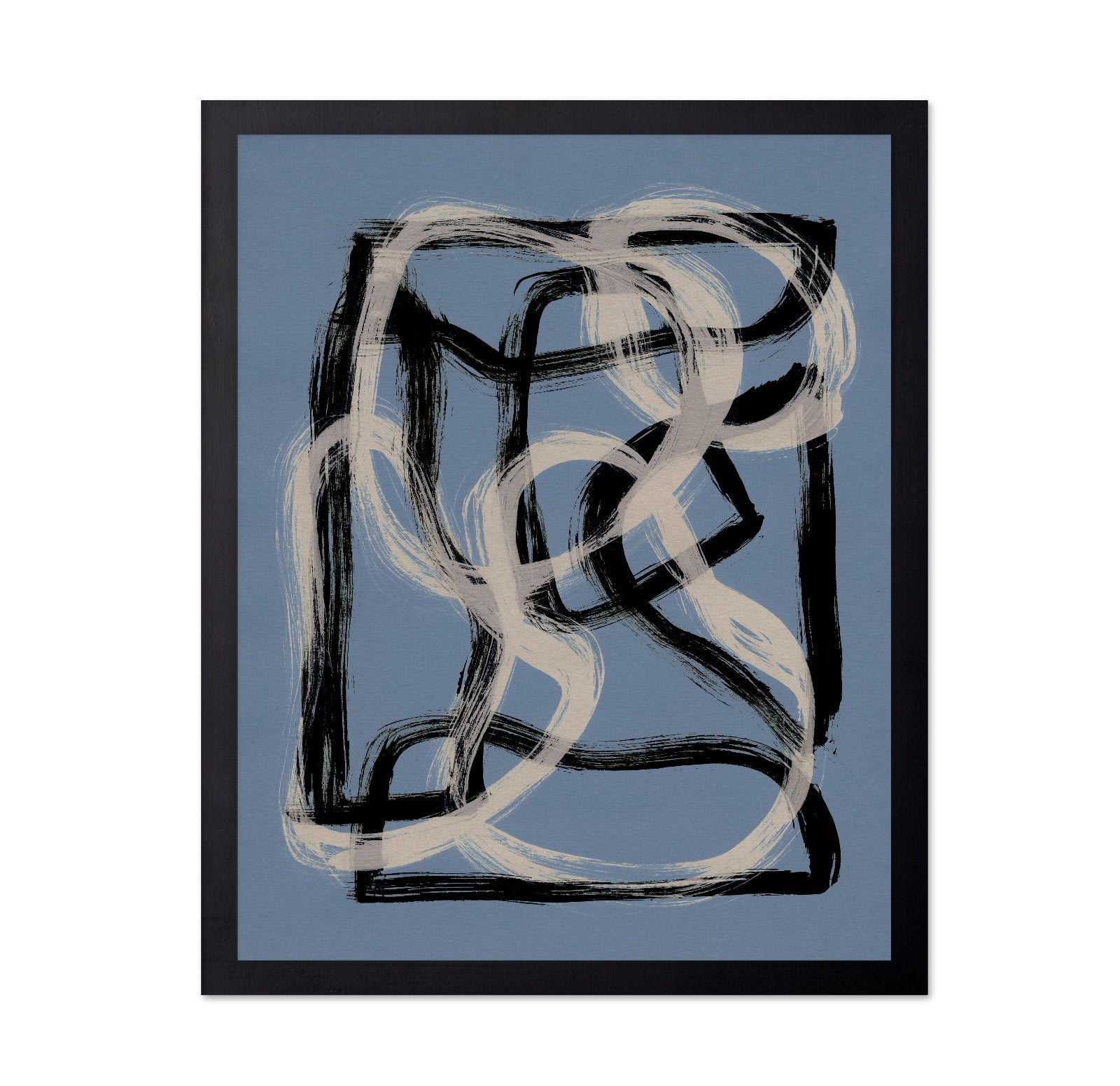 Black White Brush Shapes