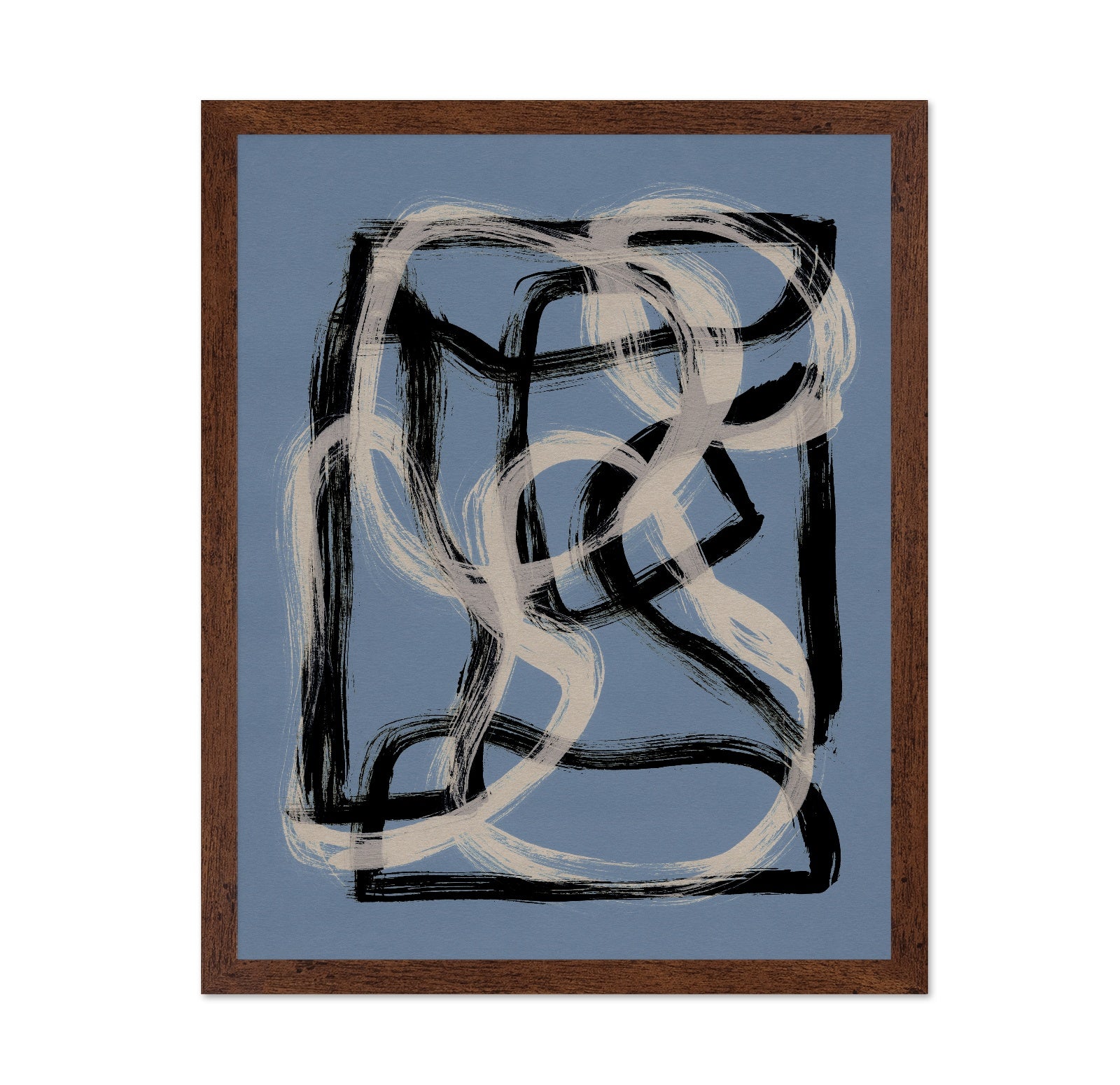 Black White Brush Shapes
