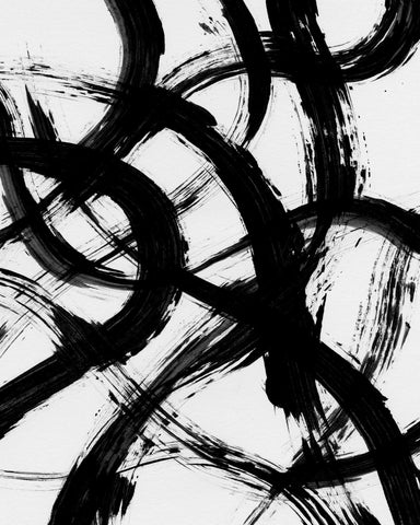Black Abstract Brush Lines