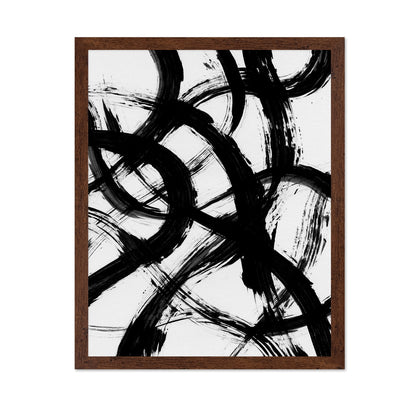 Black Abstract Brush Lines