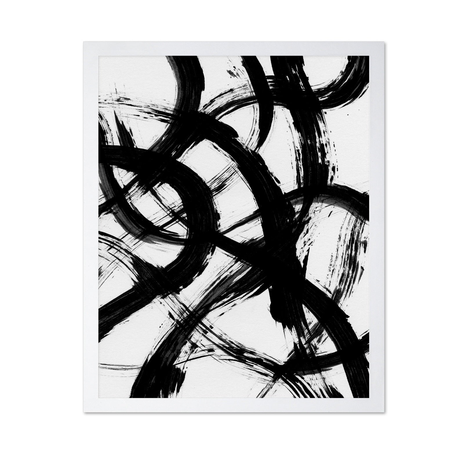 Black Abstract Brush Lines