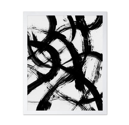 Black Abstract Brush Lines