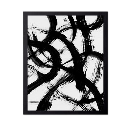 Black Abstract Brush Lines