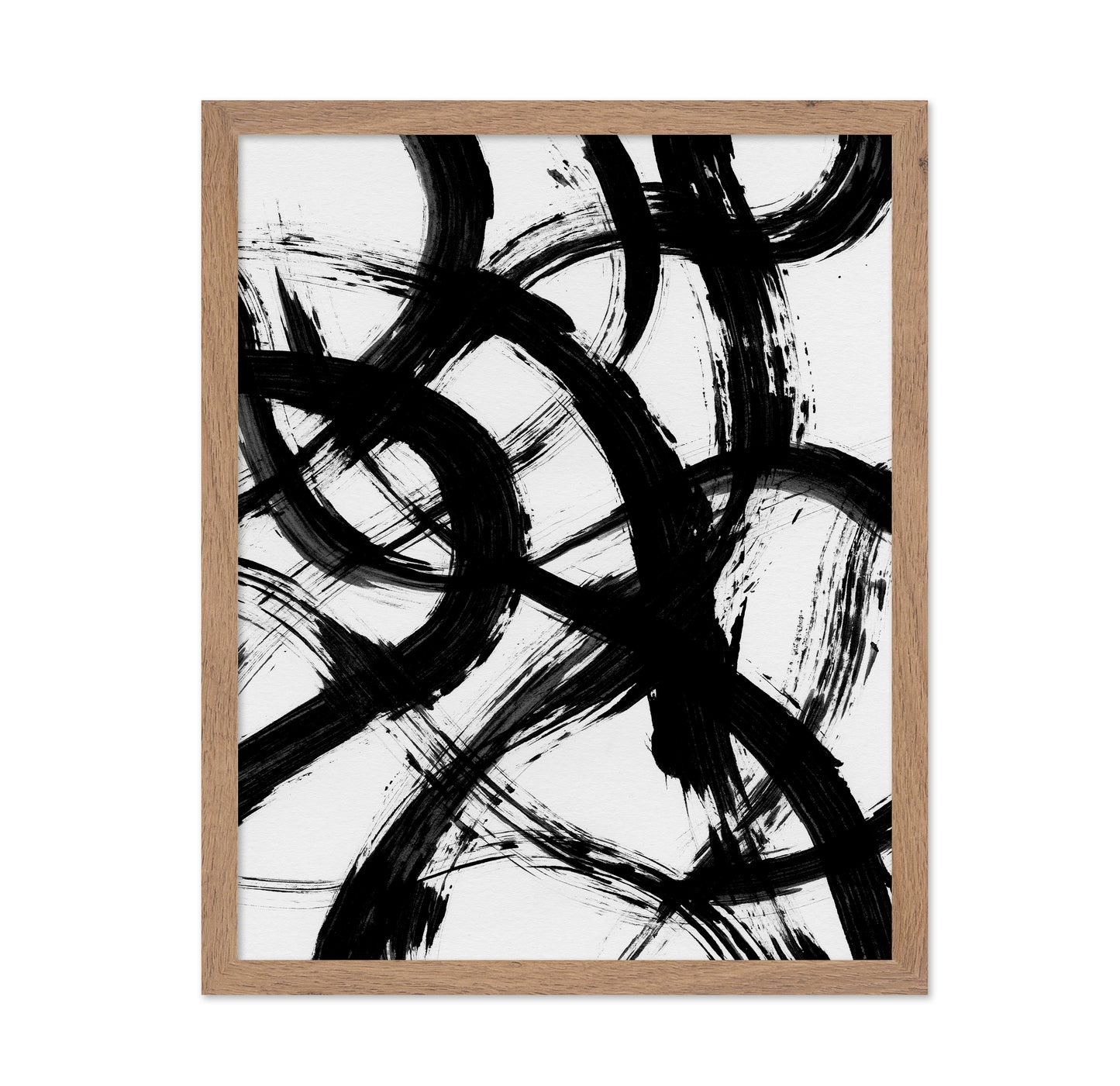 Black Abstract Brush Lines