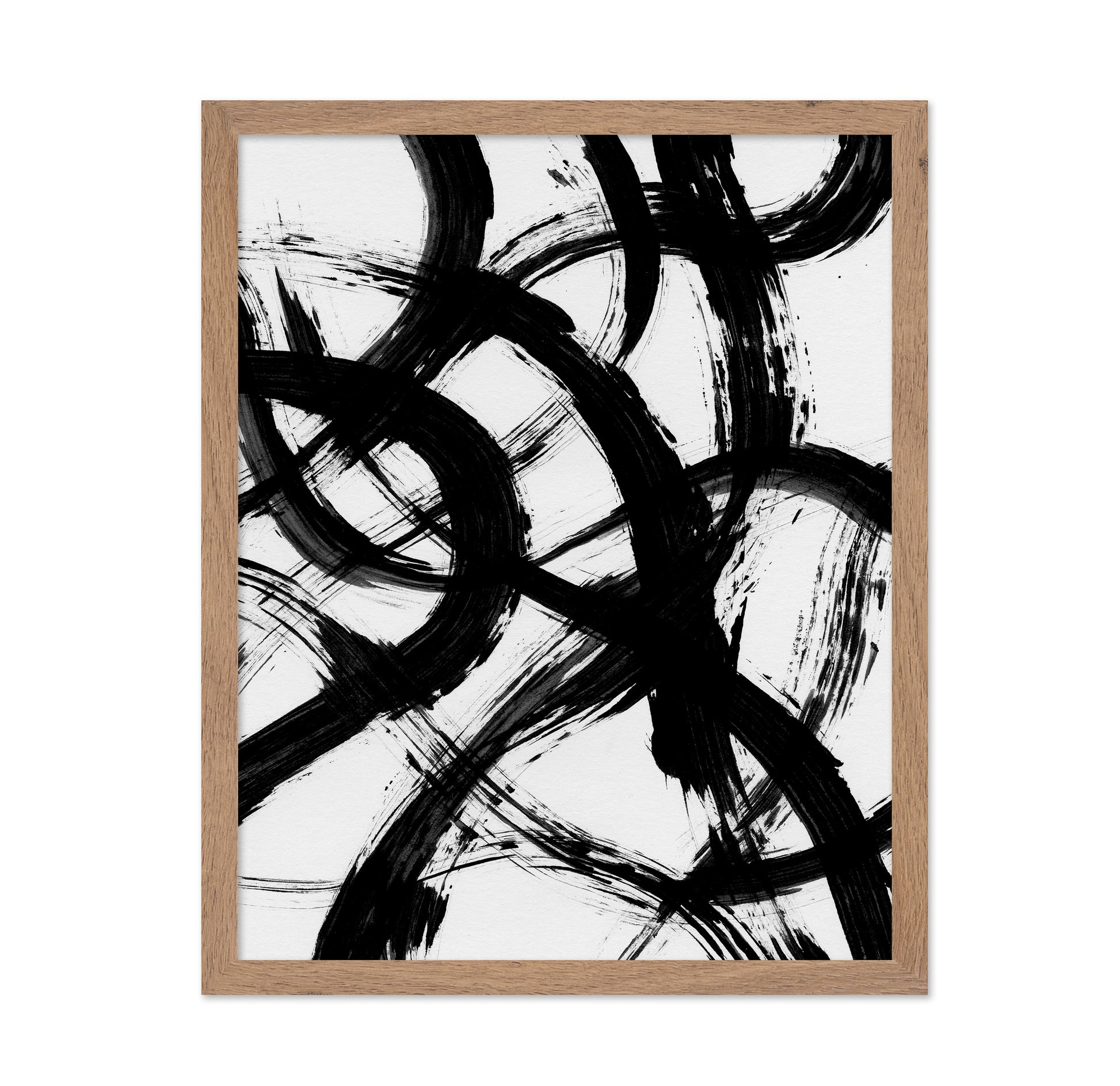 Black Abstract Brush Lines