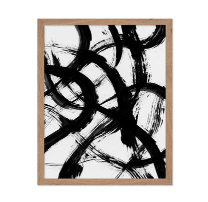 Black Abstract Brush Lines