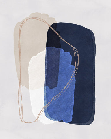 Blue Minimal Abstract Shapes