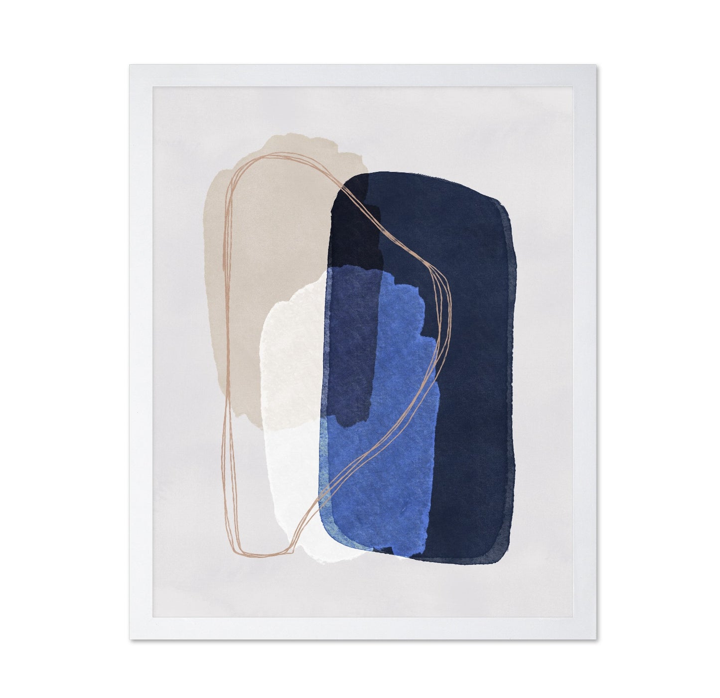 Blue Minimal Abstract Shapes