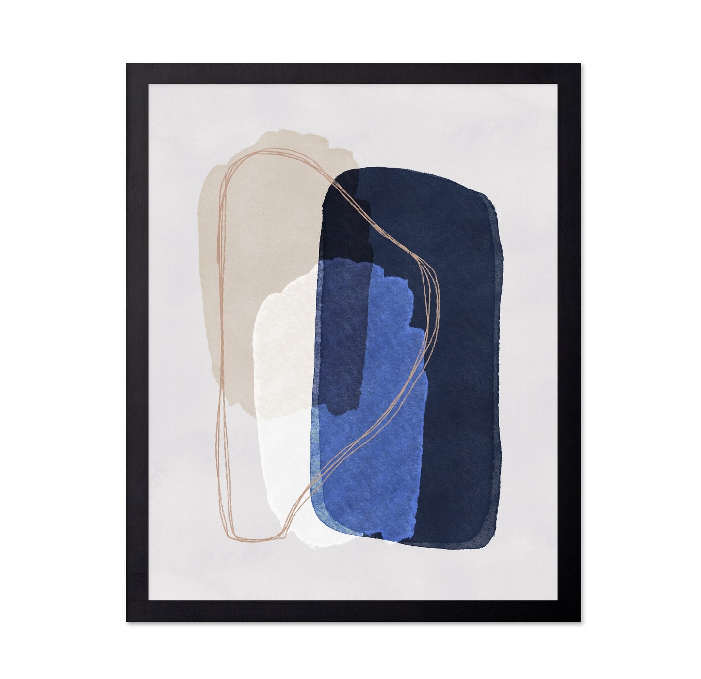 Blue Minimal Abstract Shapes
