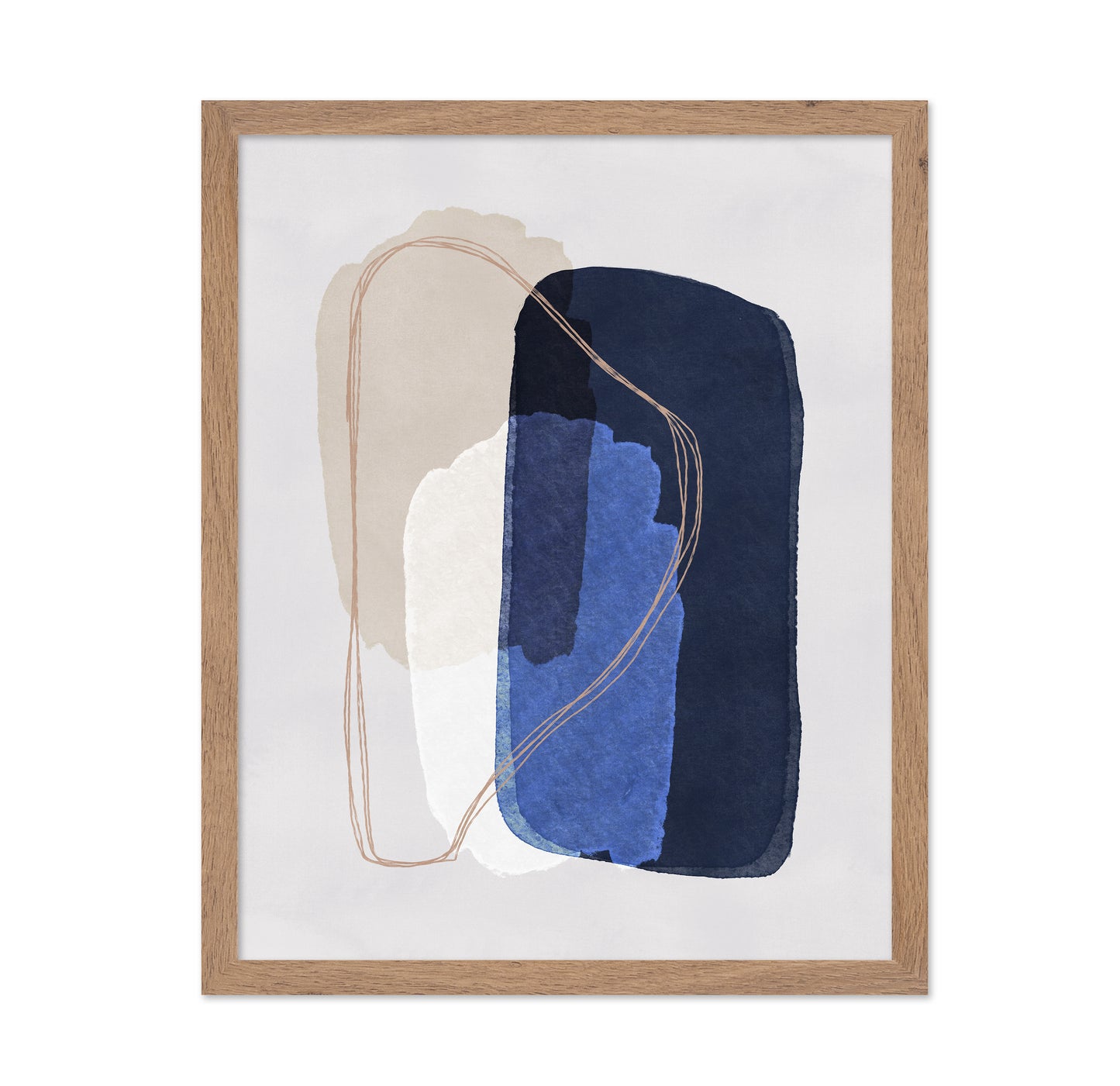 Blue Minimal Abstract Shapes