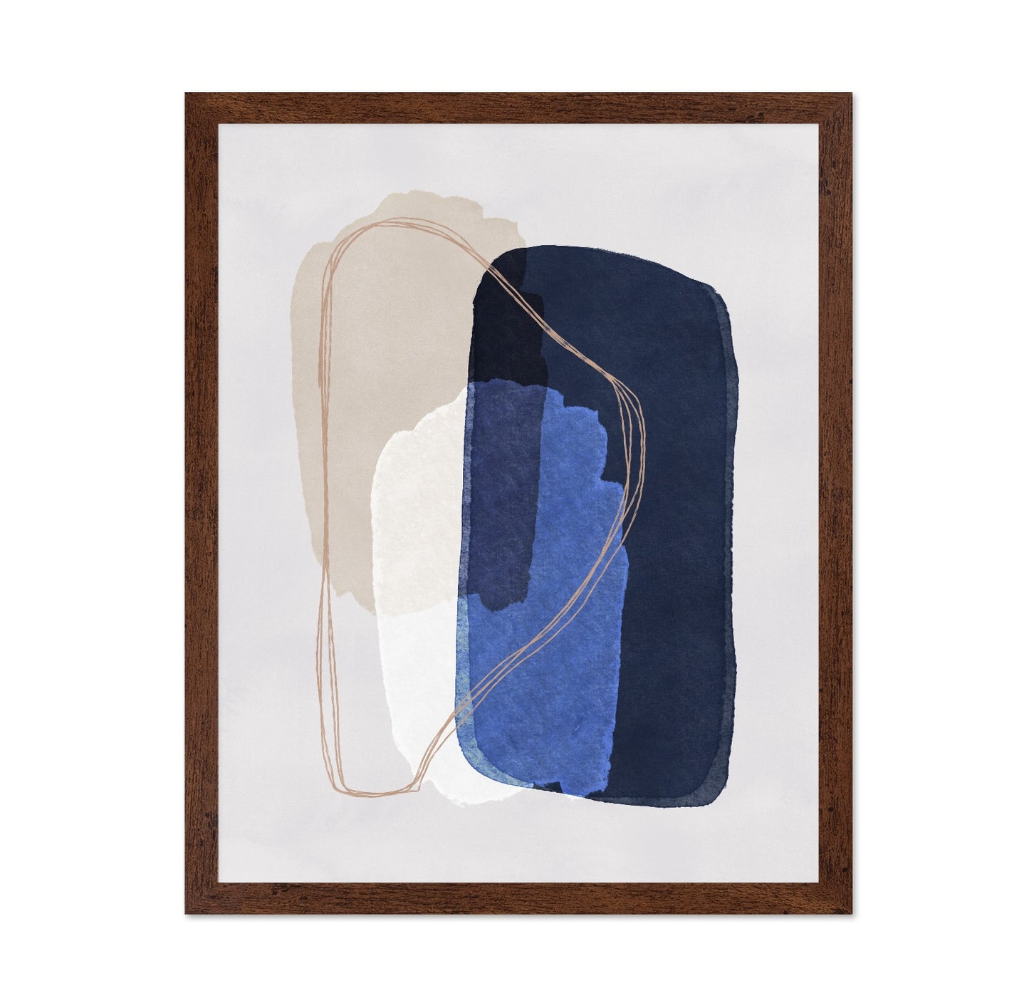 Blue Minimal Abstract Shapes
