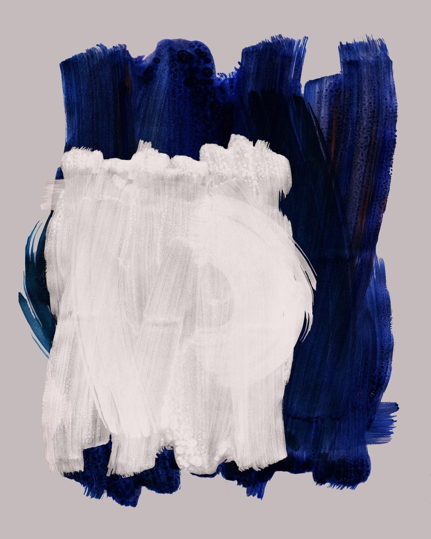 Indigo White Brush Composition