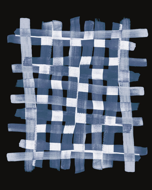 Blue Grid Brush Pattern