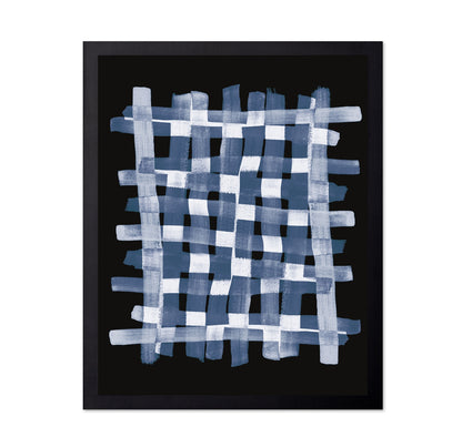 Blue Grid Brush Pattern