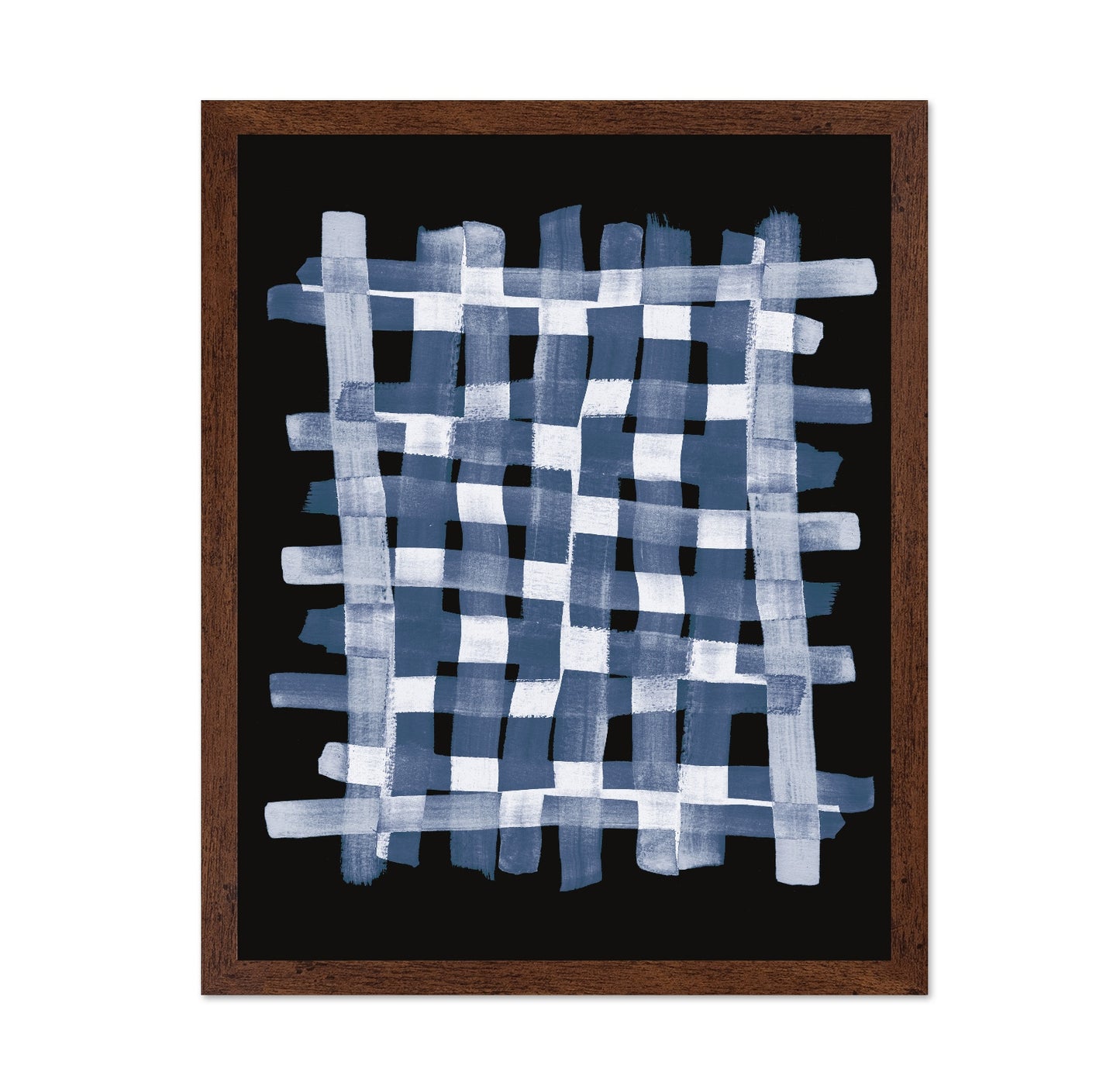 Blue Grid Brush Pattern