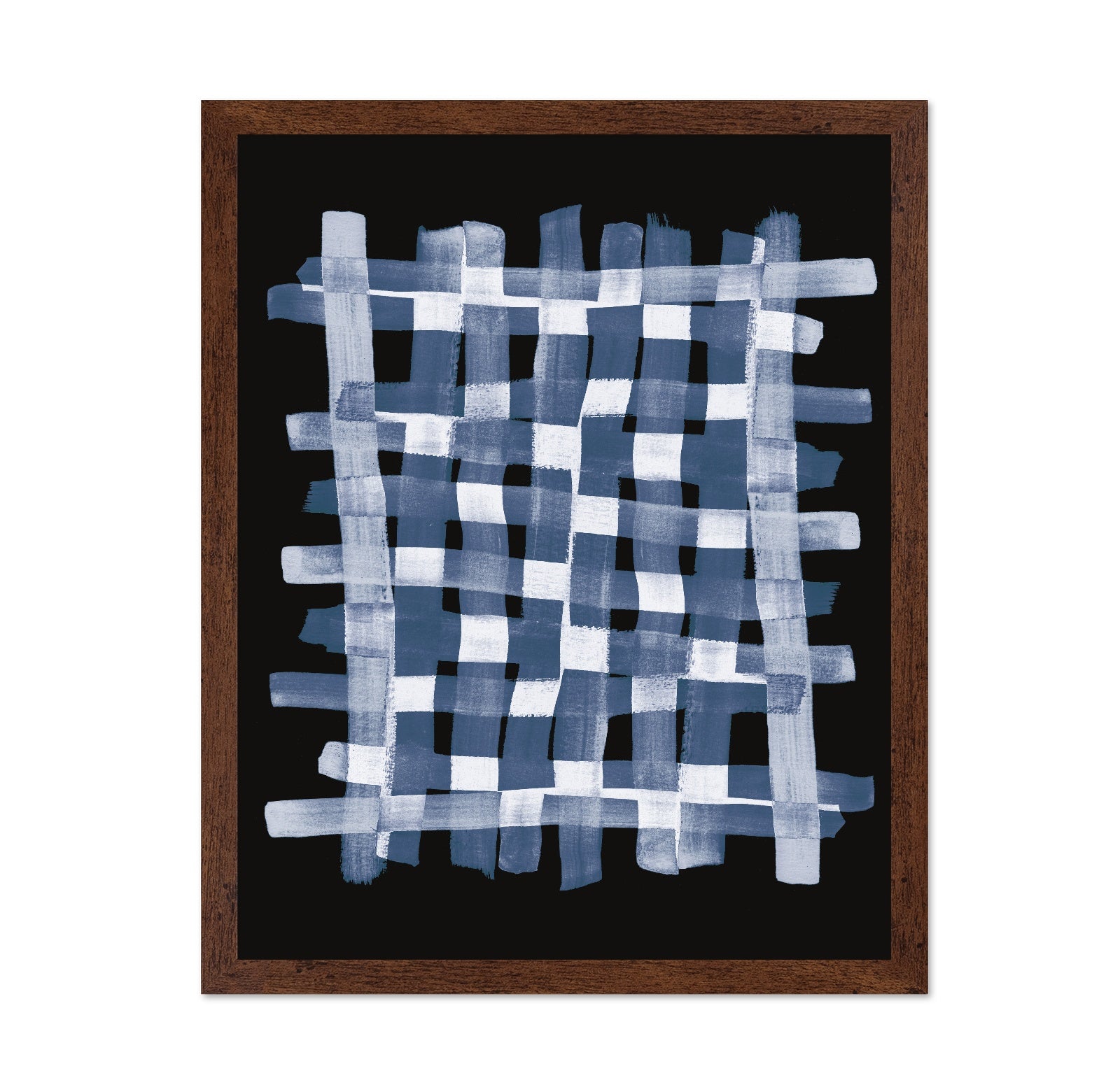 Blue Grid Brush Pattern
