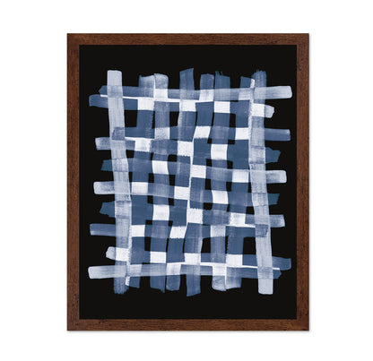 Blue Grid Brush Pattern