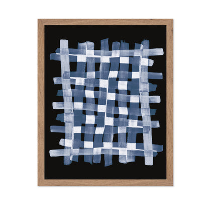 Blue Grid Brush Pattern