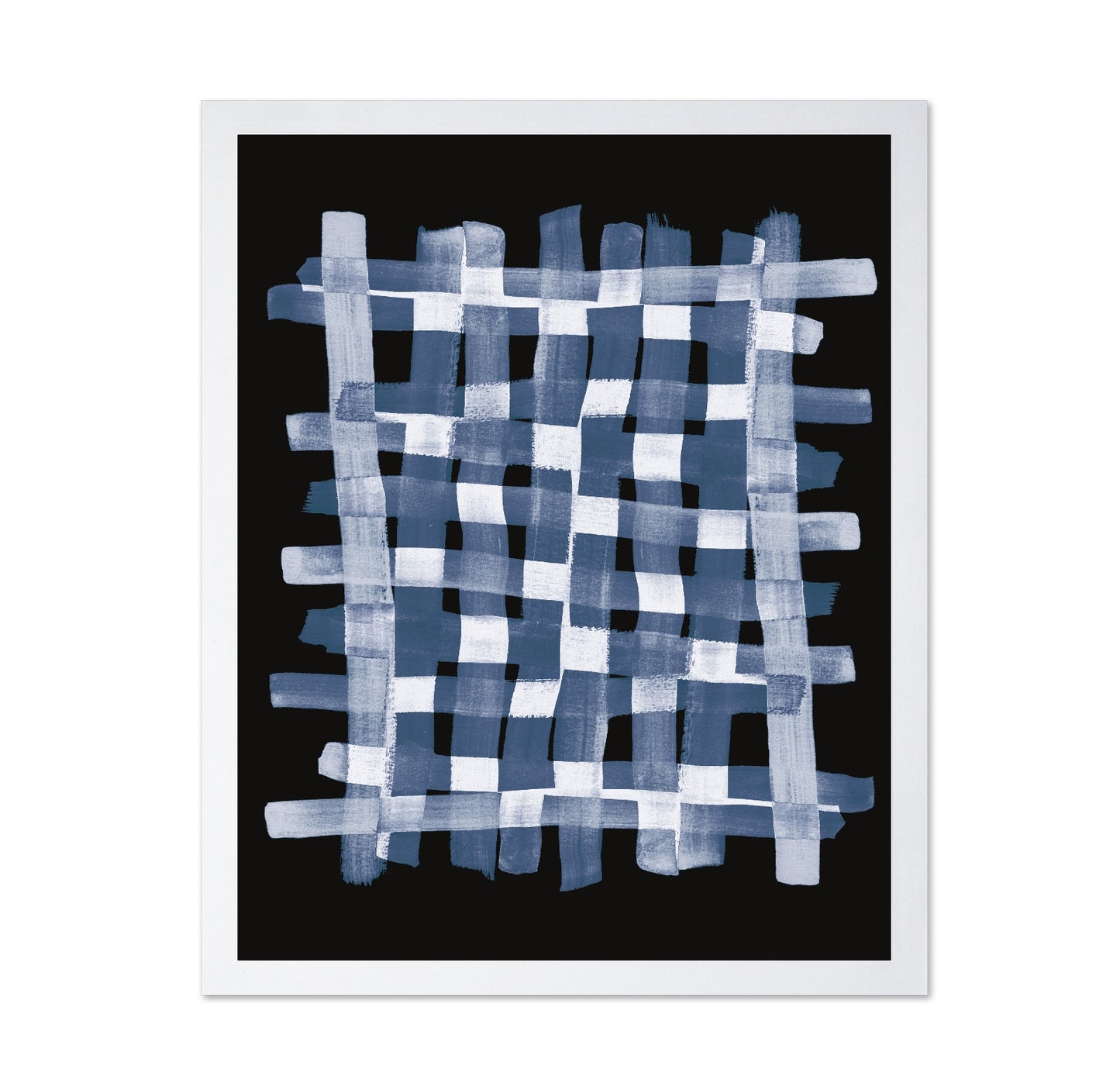 Blue Grid Brush Pattern