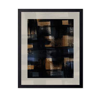 Dark Abstract Grid Strokes