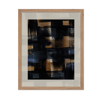 Dark Abstract Grid Strokes