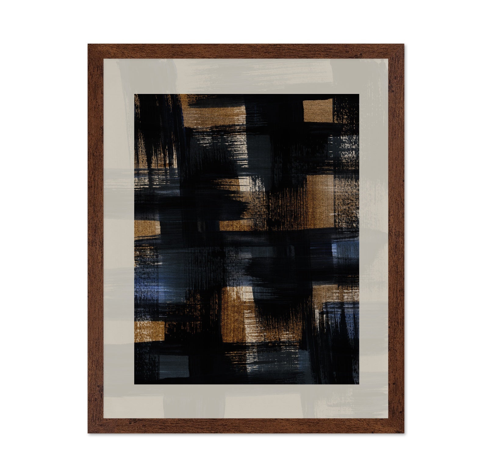Dark Abstract Grid Strokes