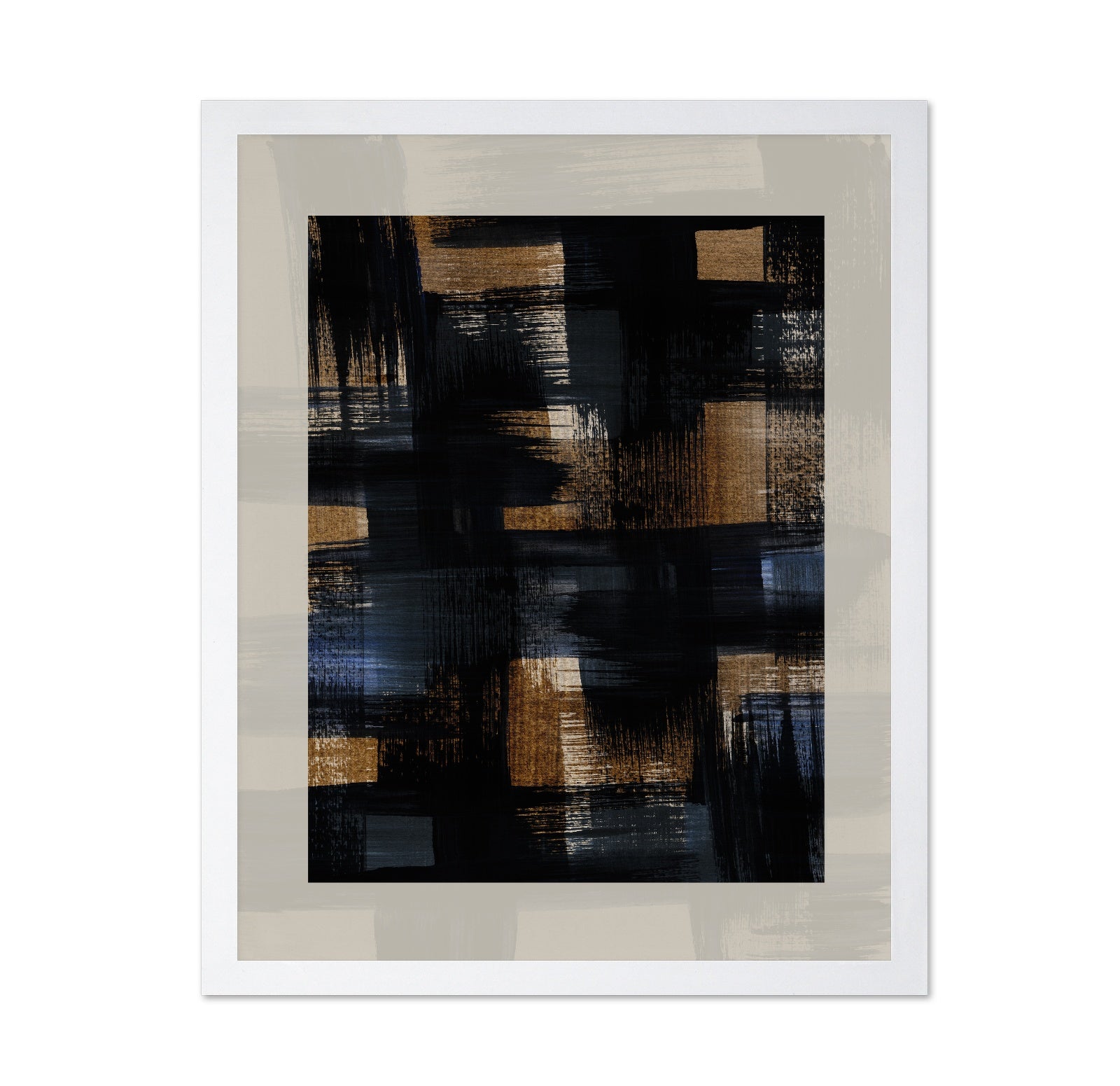 Dark Abstract Grid Strokes