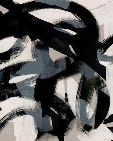 Monochrome Abstract Brush Flow