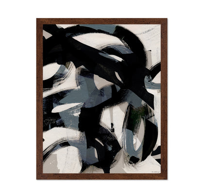 Monochrome Abstract Brush Flow