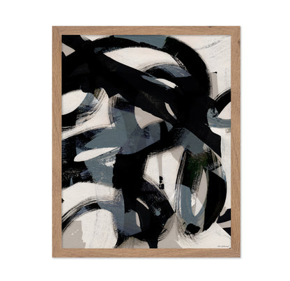 Monochrome Abstract Brush Flow
