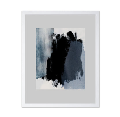 Blue Black Brush Abstract