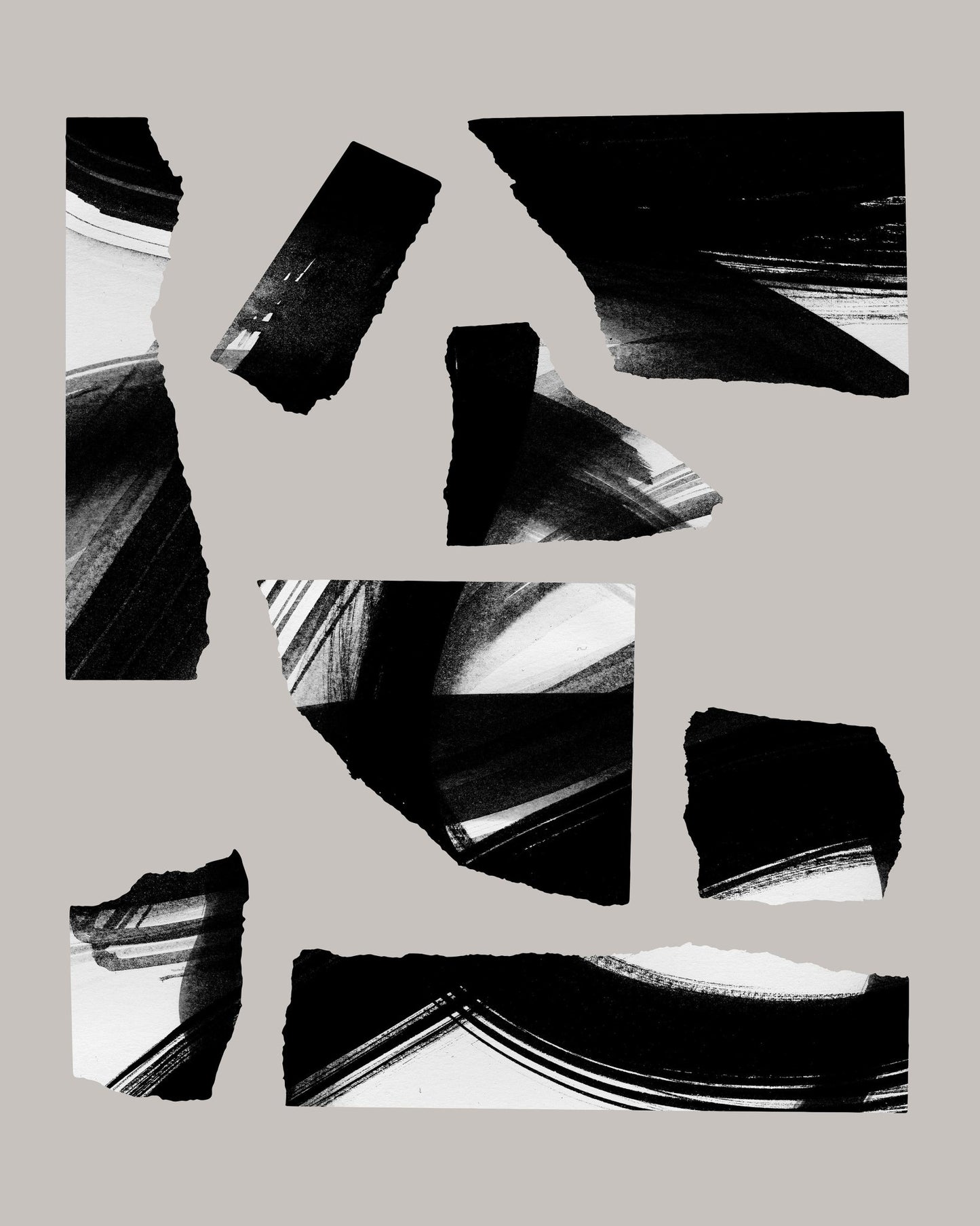 Monochrome Brush Pieces