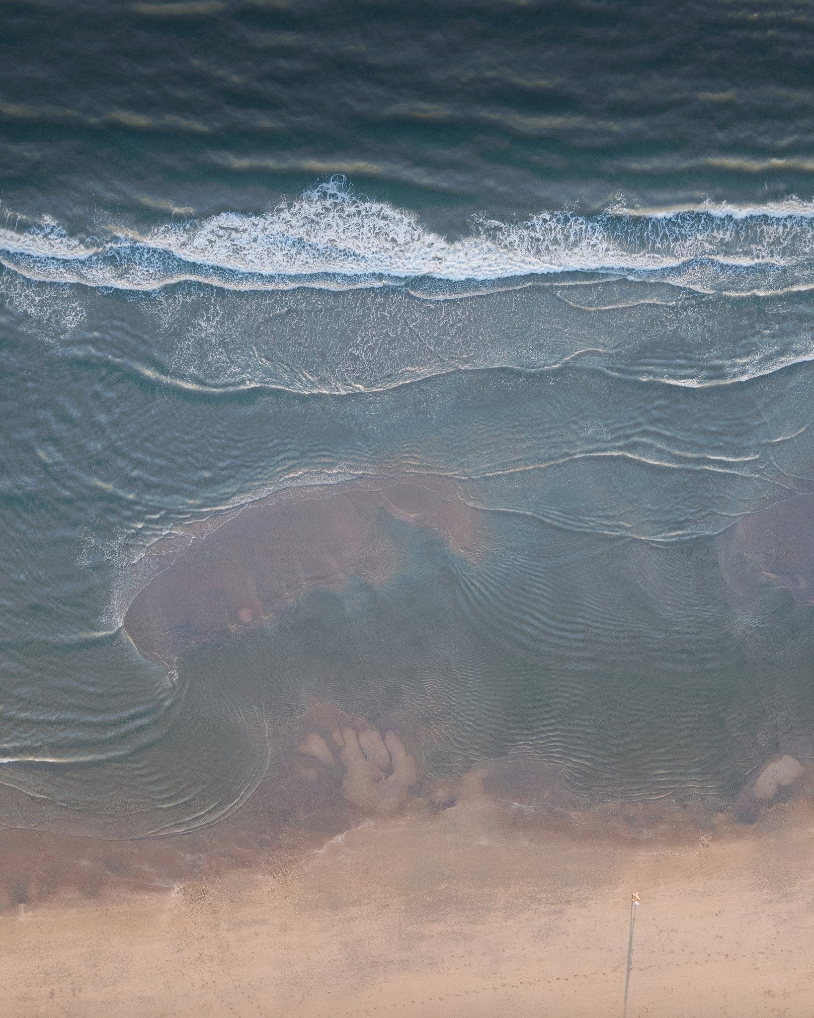 Aerial Beach Waves
