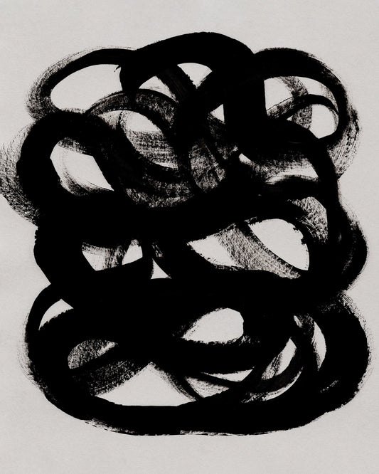 Black Brushstroke Abstract
