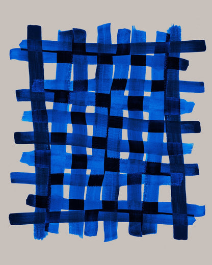 Blue Grid Pattern No1