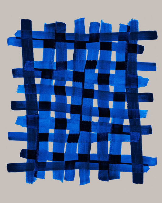Blue Grid Pattern No1
