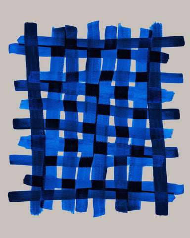 Blue Grid Pattern No1