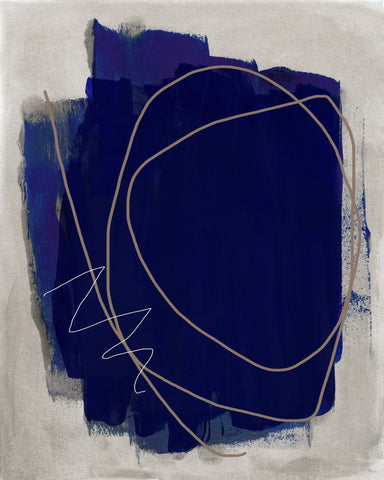 Deep Blue Abstract Strokes