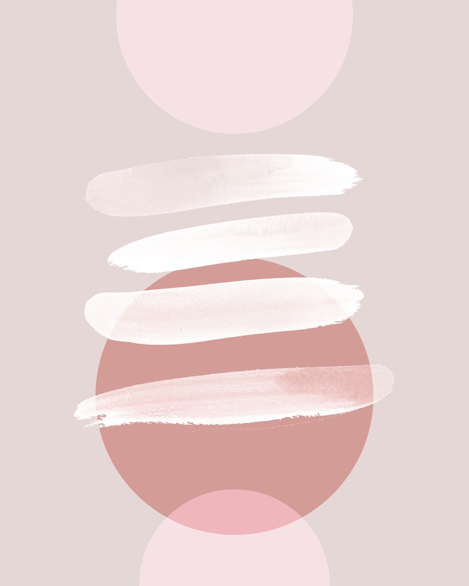 Soft Blush Abstract Circles