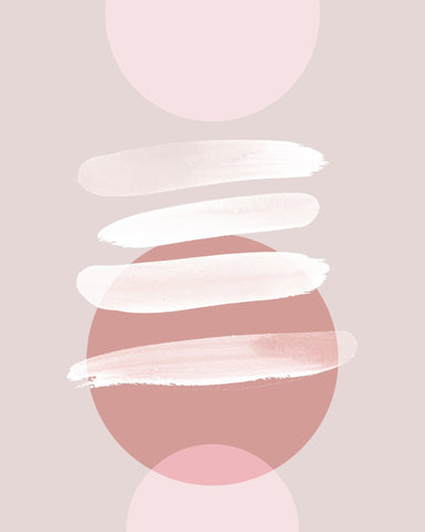 Soft Blush Abstract Circles