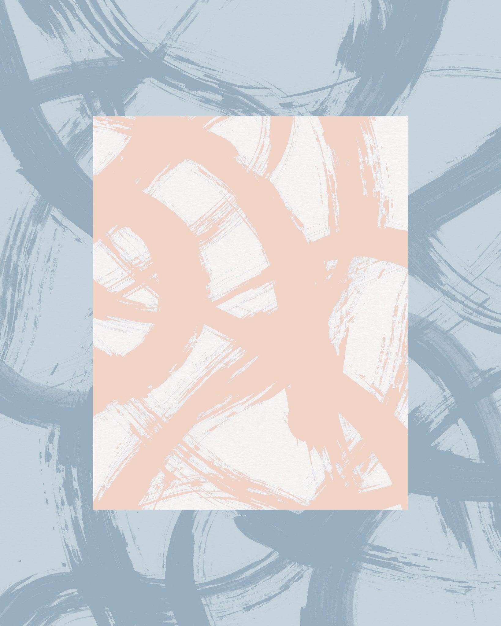 Blush & Blue Brush Layers