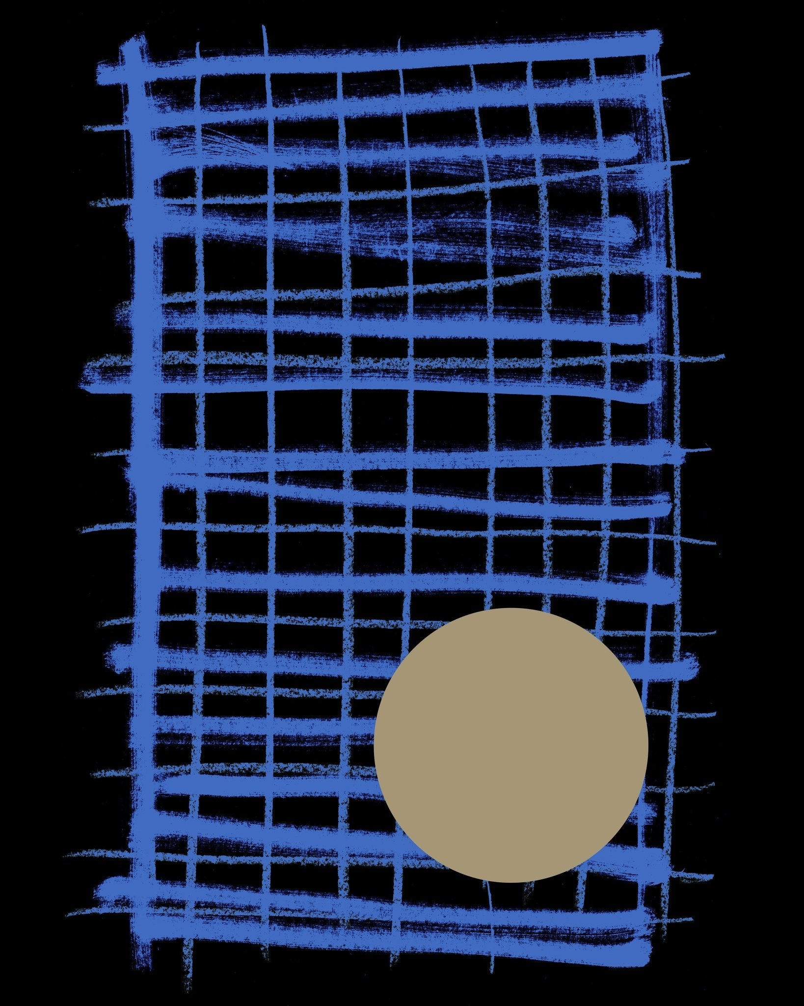 Blue Grid Circle