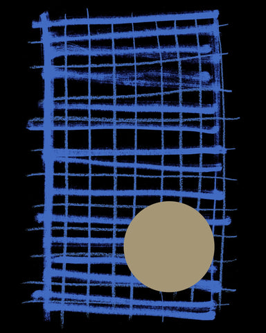Blue Grid Circle