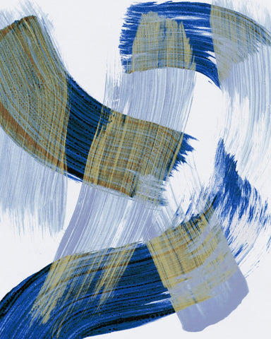 Blue Gold Strokes