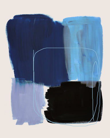 Blue Block Abstract