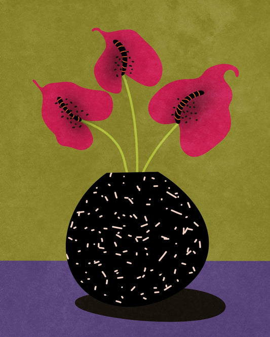 Pink Blooms Vase